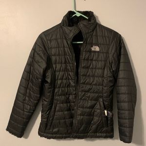 Black North Face reversible jacket